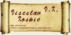Višeslav Košpić vizit kartica